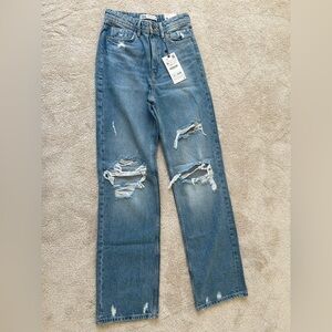 Zara Distressed Blue Jeans